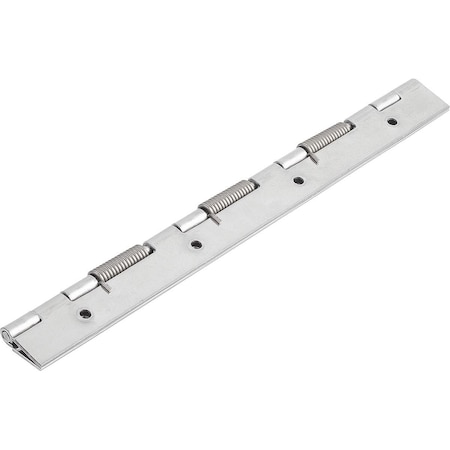 Kipp Spring Hinge Spring Closed A=40, B=240, Form:B Round Hole, Stainless Steel Bright K1177.14024011